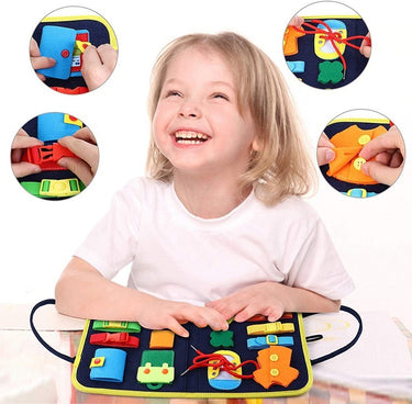 Mind Kiddo® Busy Board Dressing And Buttoning Learning Toy